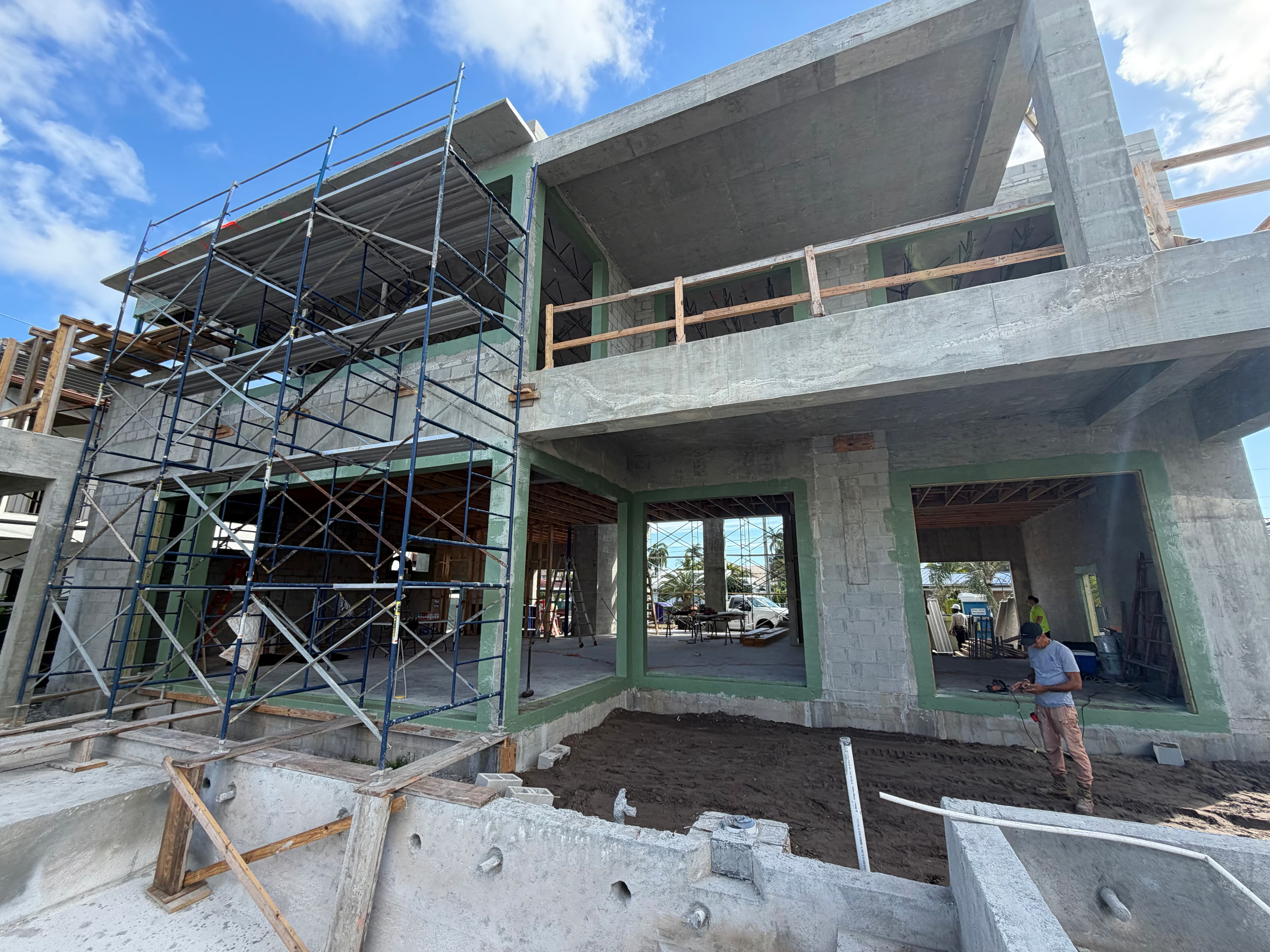 Lighthouse Point Canal Home — luxury waterfront new construction in progress